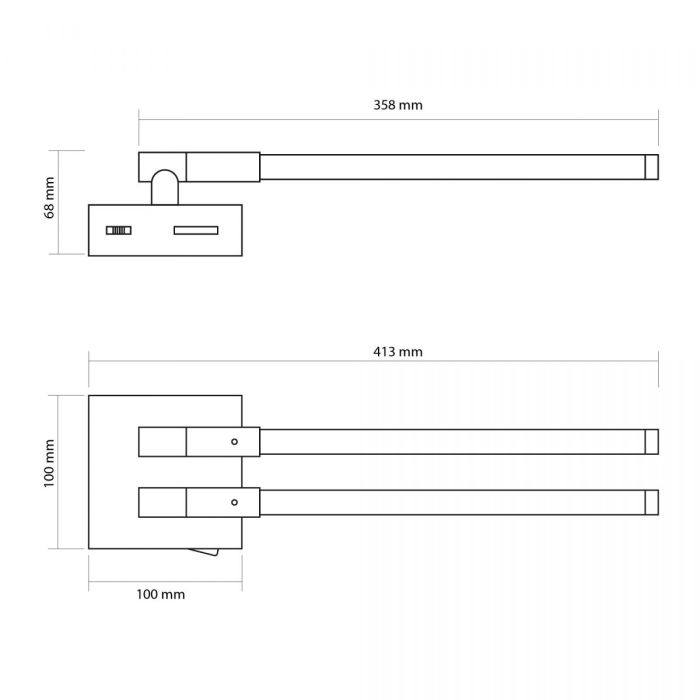 LED світильник настінний VIDEX WL042 10W 3000-4000-6000K White