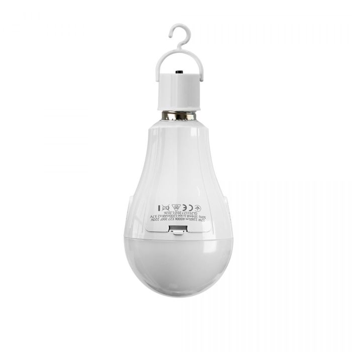 LED лампа акумуляторна TITANUM A80 12W E27 4000K 230V
