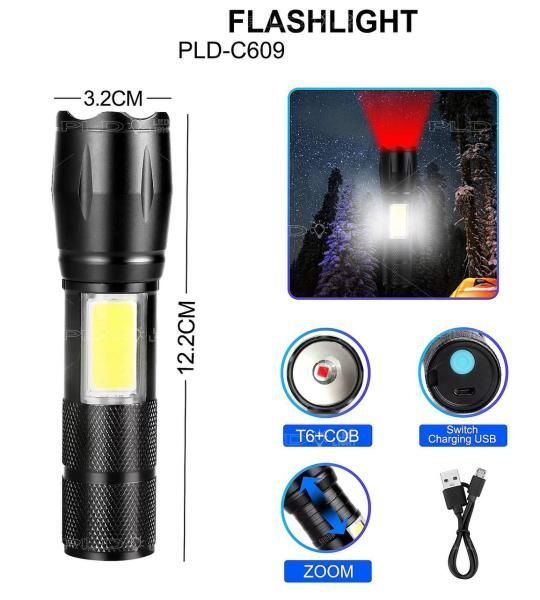 Ліхтарик кишеньковий PLD C609-T6+COB