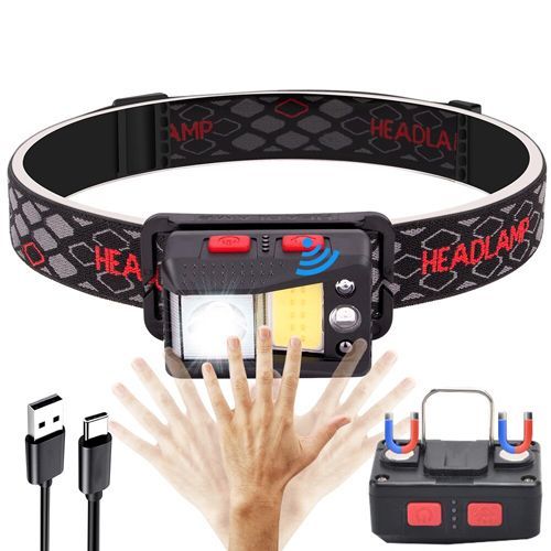 Ліхтар налобний SL09-1L2+COB+LED (Red+Green+Blue)