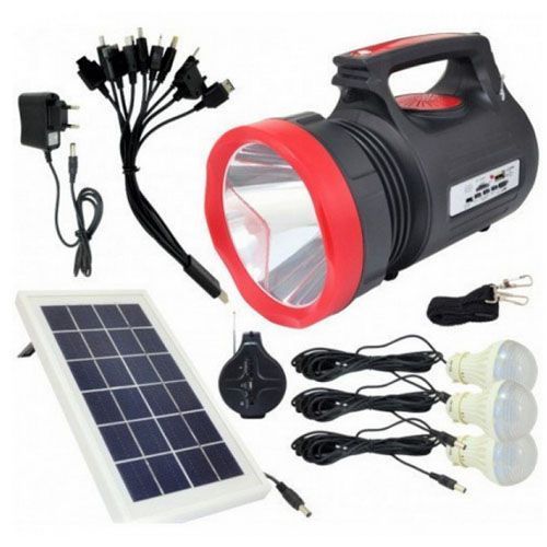 Ліхтар переносний Luxury 1908, 10W + 22LED, FM радіо, power bank, TF card, сонячна панель