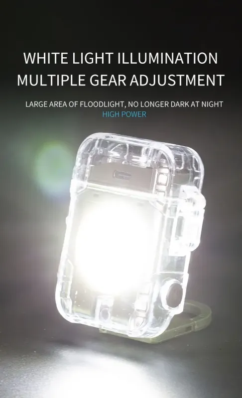 Акумуляторний LED-ліхтарик D52-2-COB з запальничкою (Оливковий)