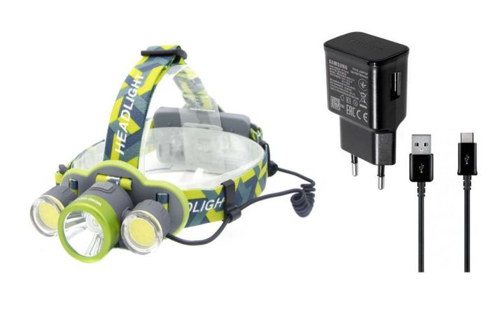 Налобний ліхтар Police BL-2133 USB-Сharger