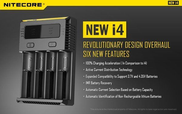 Зарядний пристрій Nitecore I4 New