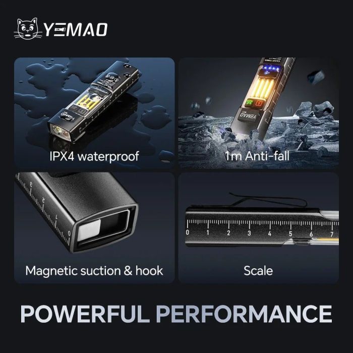 Портативний світлодіодний ліхтарик YEMAO YM-M31-UV