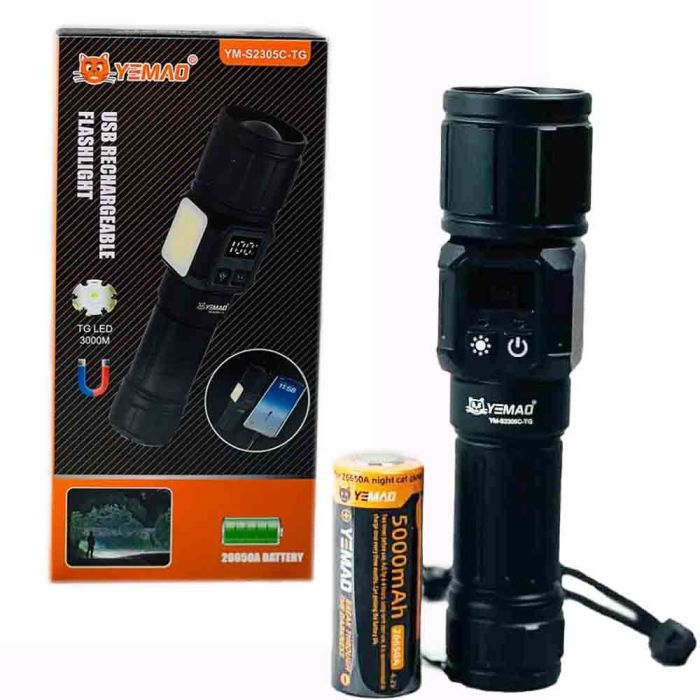 Портативний світлодіодний ліхтарик YEMAO YM-S2305C-TG 1200Lm 6000K