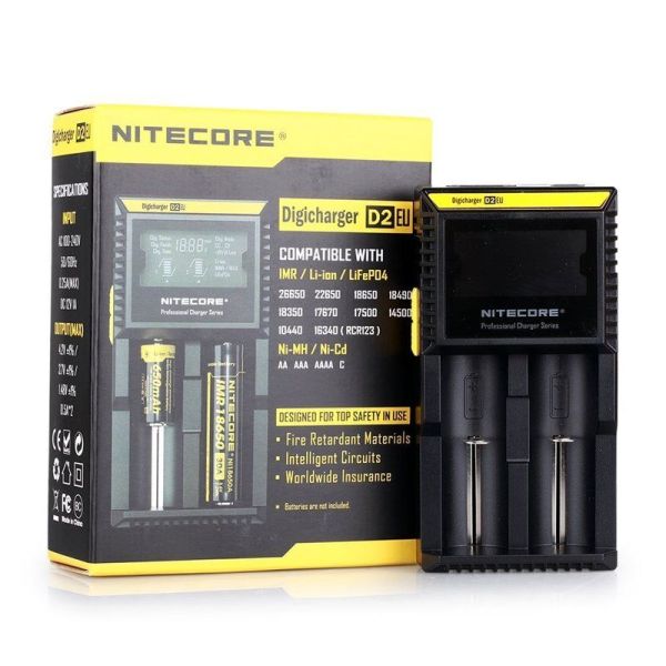 Зарядний пристрій Nitecore D2 з LED дисплеєм